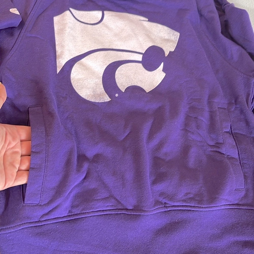 NWT [camp david] Kansas State Wildcats NCAA Hooded Sweatshirt Purple Women’s S M - Picture 6 of 10